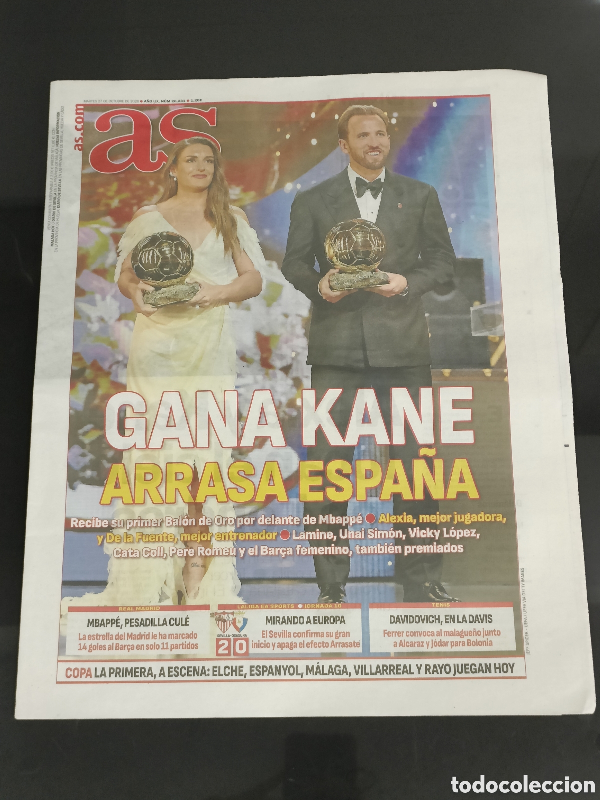 Coleccionismo deportivo: Diario AS 27 octubre de 2026 Alexia Putellas bal&oacute;n de oro