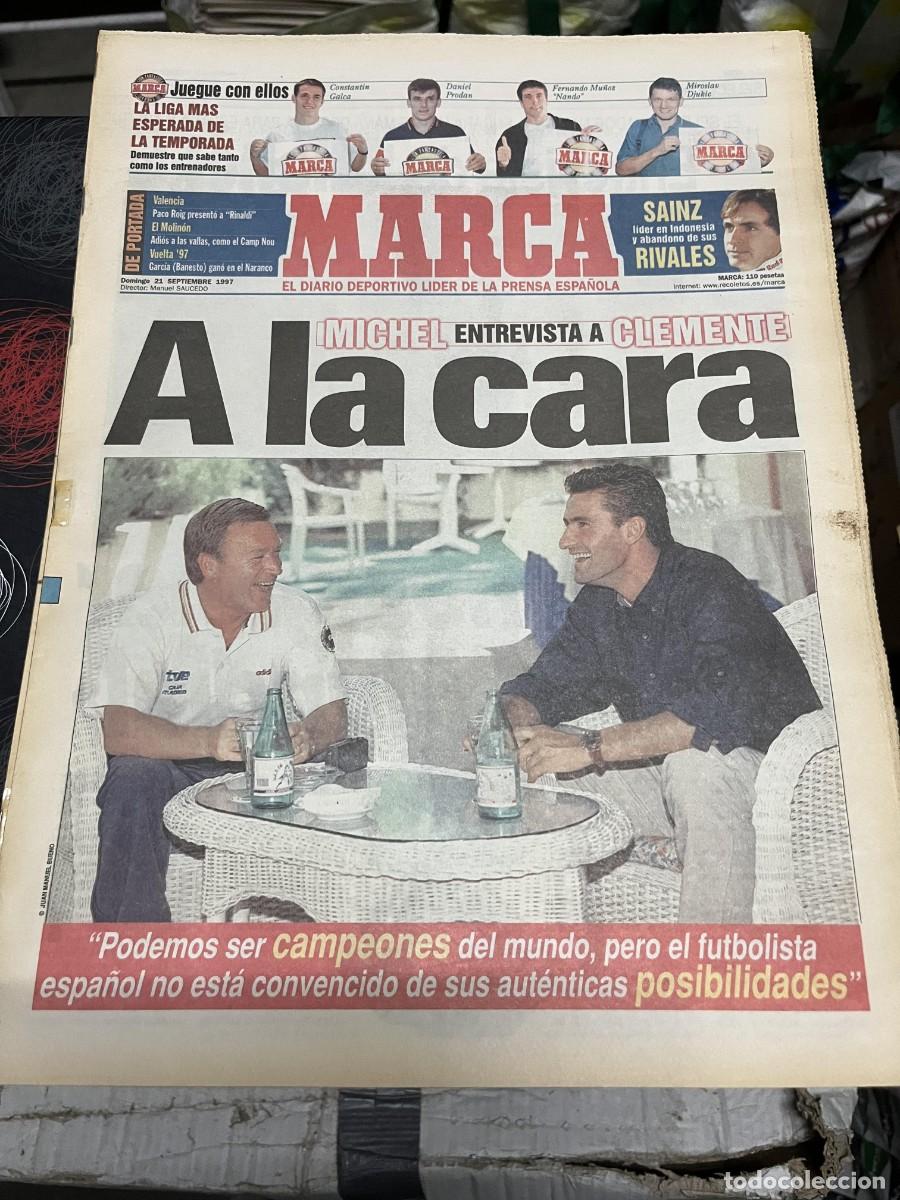 Collectionnisme sportif: MARCA(21-9-1997)MICHEL ENTREVISTA CLEMENTE CARLOS SAINZ SEVERIANO BALLESTEROS GOLF BODA FERMIN CACHO