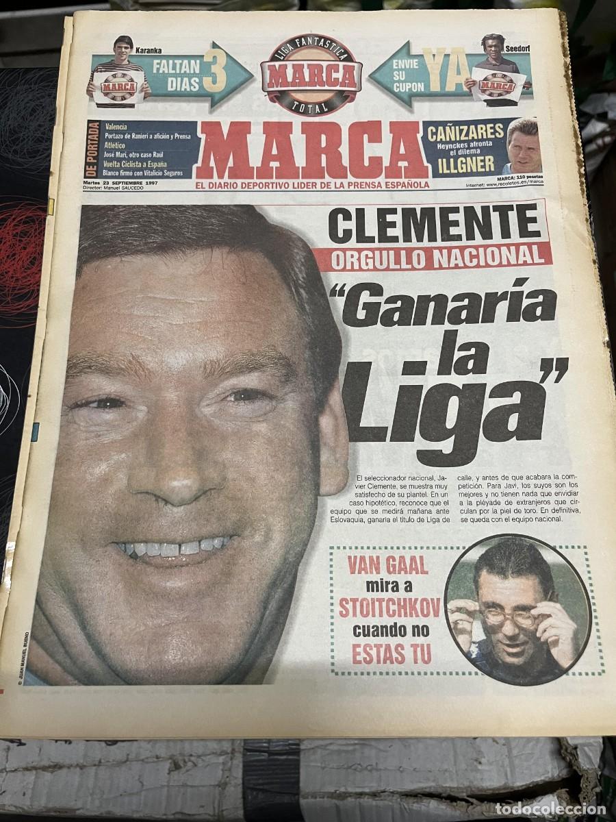 Collectionnisme sportif: MARCA (23-9-1997) JAVIER CLEMENTE ESPA&Ntilde;A SELECCION ESPA&Ntilde;OLA OLAZABAL GOLF VUELTA ESPA&Ntilde;A ESCARTIN