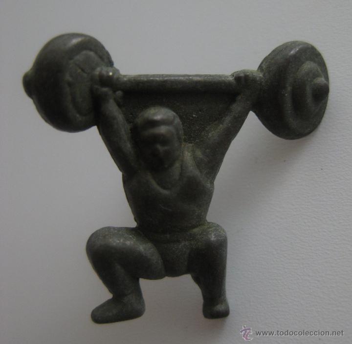 Coleccionismo deportivo: insignia antigua pin halterofilia - Foto 1