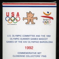 Coleccionismo deportivo: PIN PINS OLIMPICO OLIMPICOS BARCELONA 1992 92 SET OLIMPIADAS COBI JUEGOS USA U.S. COMMITTEE