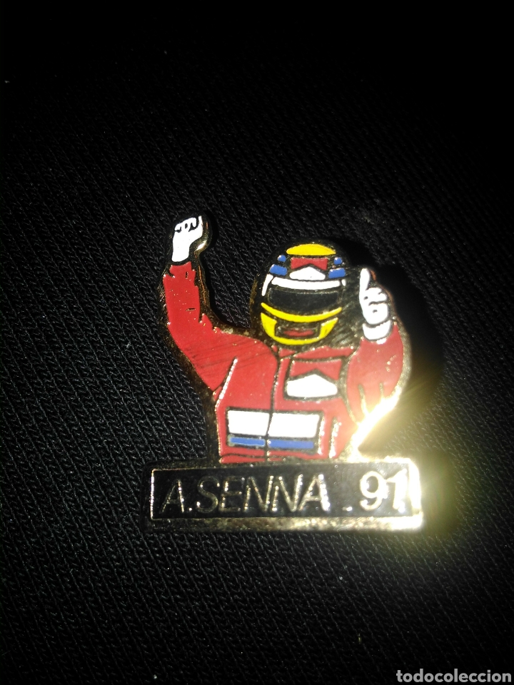Coleccionismo deportivo: Pin Formula 1 A. Senna 1991 - Foto 1