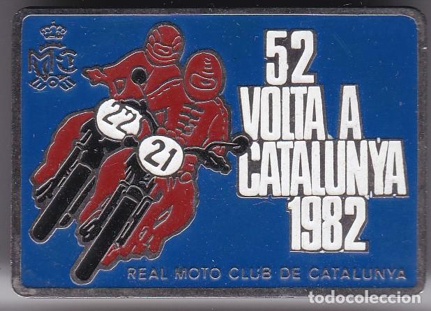 Sammelleidenschaft Sport: INSIGNIA PIN IMPERDIBLE - MEDIDA 5 x 3,50cm REIAL MOTO CLUB DE CATALUNYA - 52 VOLTA CATALUNYA 1982