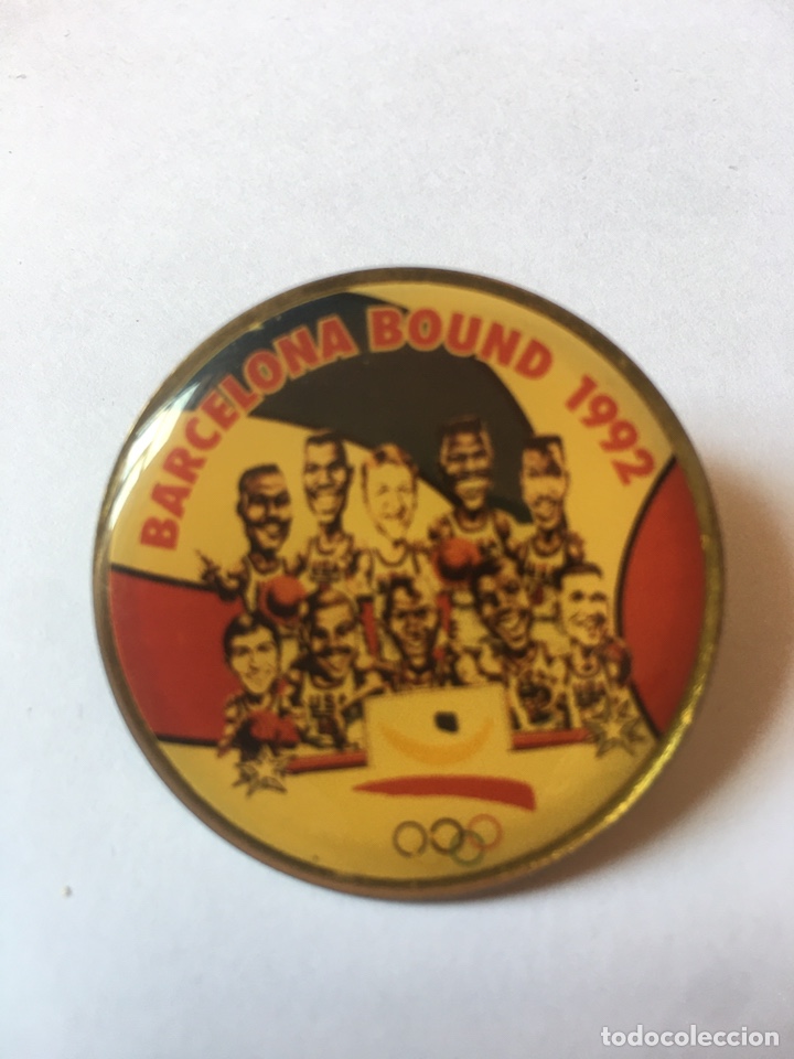 Coleccionismo deportivo: Pin oficial Dream team Barcelona 1992 &ldquo;no pain, no Spain&rdquo;