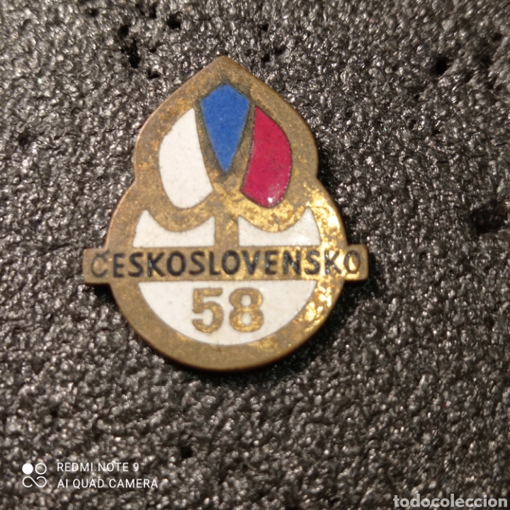 Coleccionismo deportivo: Pin CESKOSLOVENSKO 58 - Foto 1