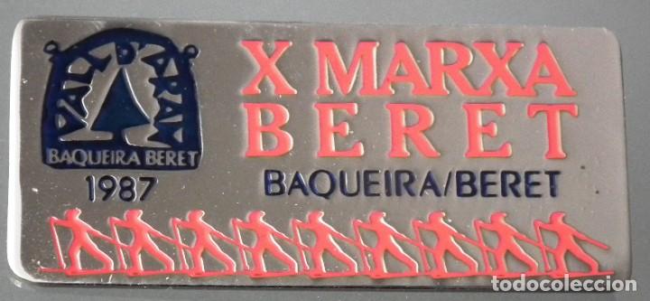 Coleccionismo deportivo: PIN INSIGNIA DE AGUJA: ALTA MONTA&Ntilde;A - ESQU&Iacute; N&Oacute;RDICO - X MARXA BERET - BAQUEIRA BERET, DEL A&Ntilde;O 1987