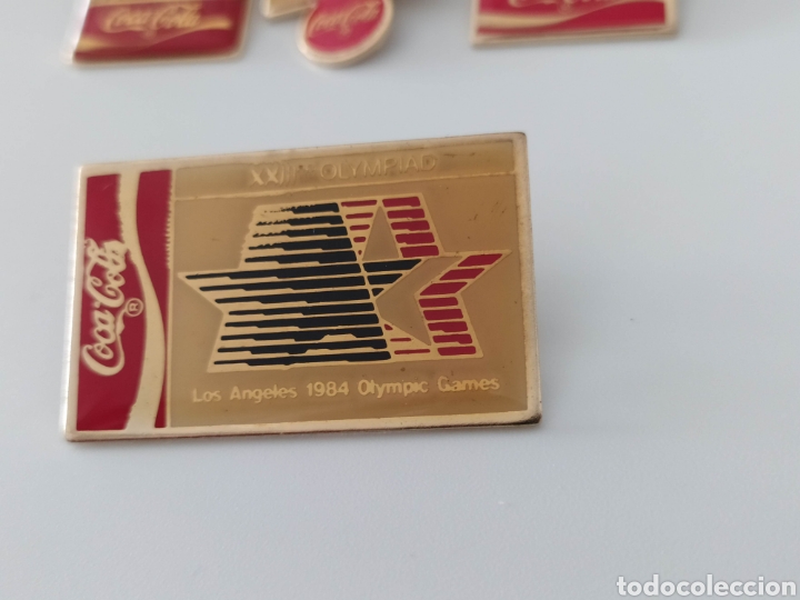 Coleccionismo deportivo: 7 pins Ol&iacute;mpicos Coca Cola - Foto 4