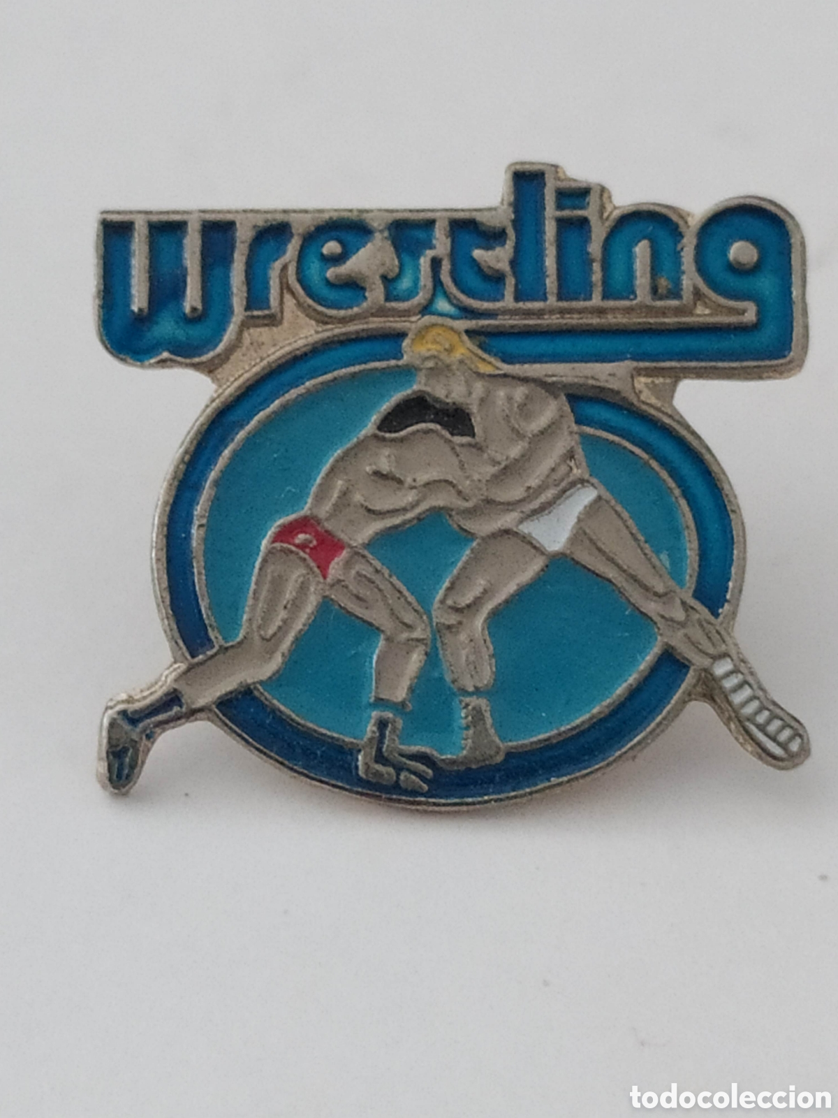 Coleccionismo deportivo: Bonito Pin wrestling - Foto 2