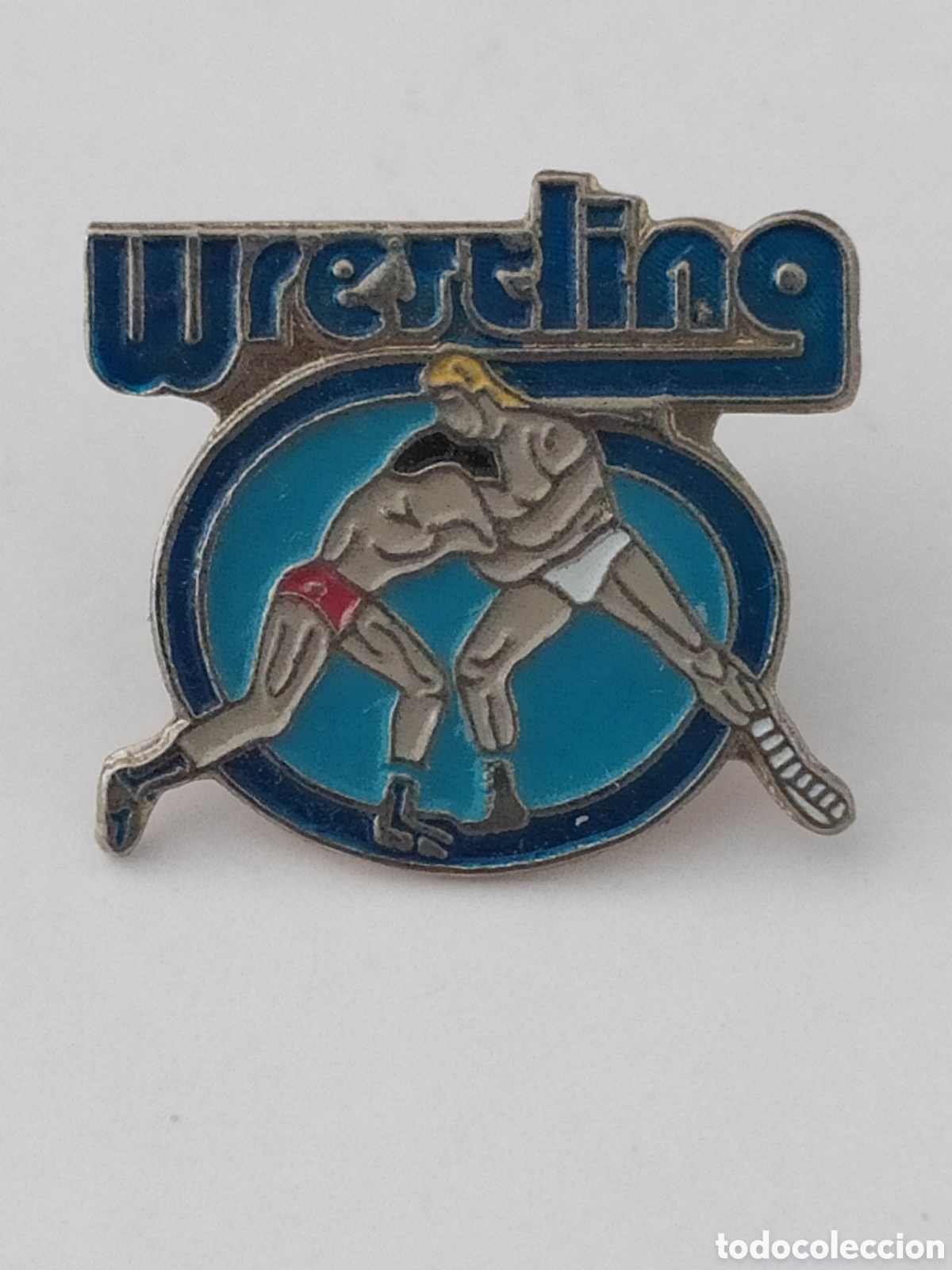Coleccionismo deportivo: Bonito Pin wrestling - Foto 1