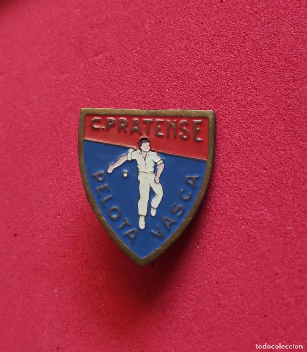 Sammelleidenschaft Sport: Antigua insignia pin de aguja Imperdible C. Pratense pelota vasca