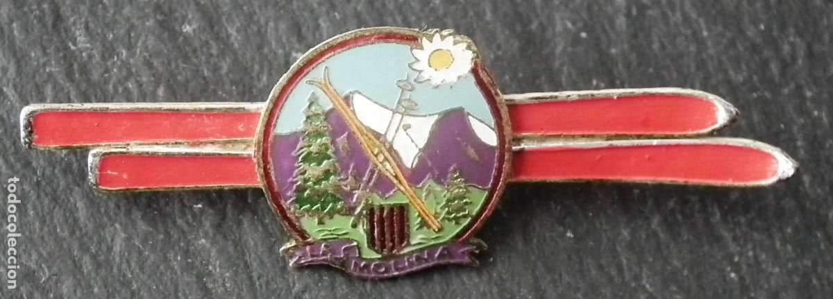Coleccionismo deportivo: MUY ANTIGUO PIN DE AGUJA DE ESQU&Iacute; LA MOLINA