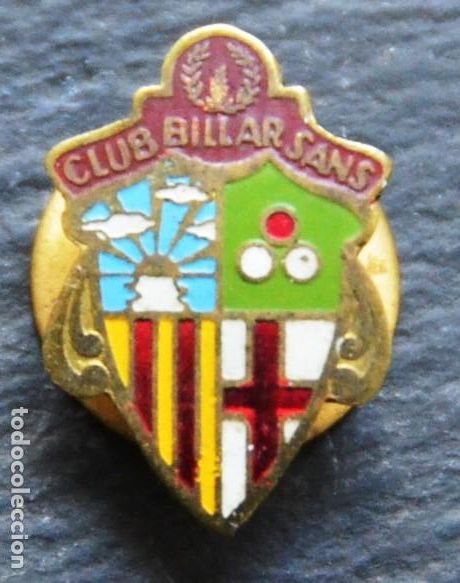 Sammelleidenschaft Sport: ANTIGUO PIN DE OJAL DEL CLUB BILLAR SANS (BARCELONA)