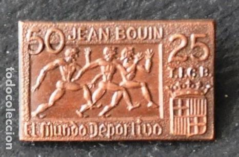Sammelleidenschaft Sport: ANTIGUO PIN INSIGNIA DE AGUJA - 50 JEAN BOUIN / 25 T.I.C.B. - EL MUNDO DEPORTIVO. BARCELONA (1973)