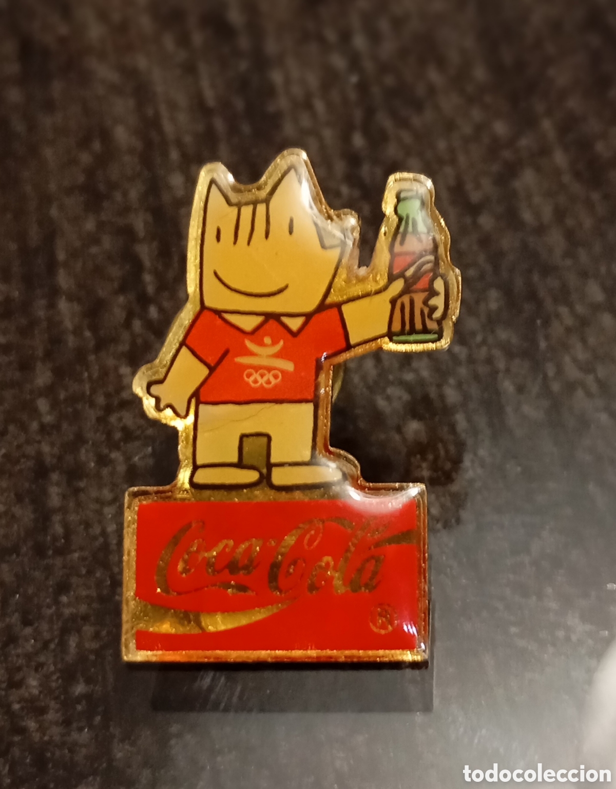 Coleccionismo deportivo: Pin Coca cola Coby Barcelona 92 - Foto 1