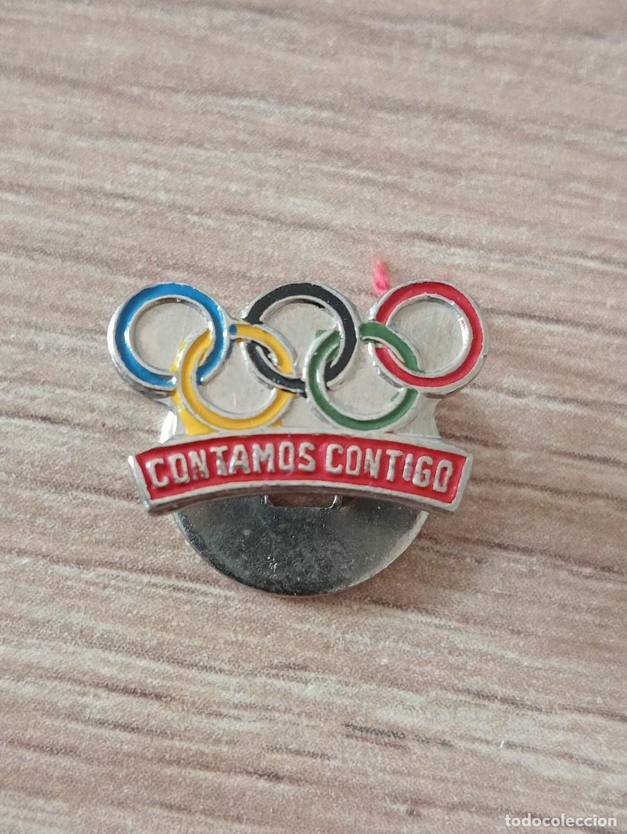 Sammelleidenschaft Sport: INSIGNIA PROGRAMA TELEVISI&Oacute;N DEPORTIVO CONTAMOS CONTIGO A&Ntilde;OS 70 , PINS SOLAPA AROS OLIMPICOS