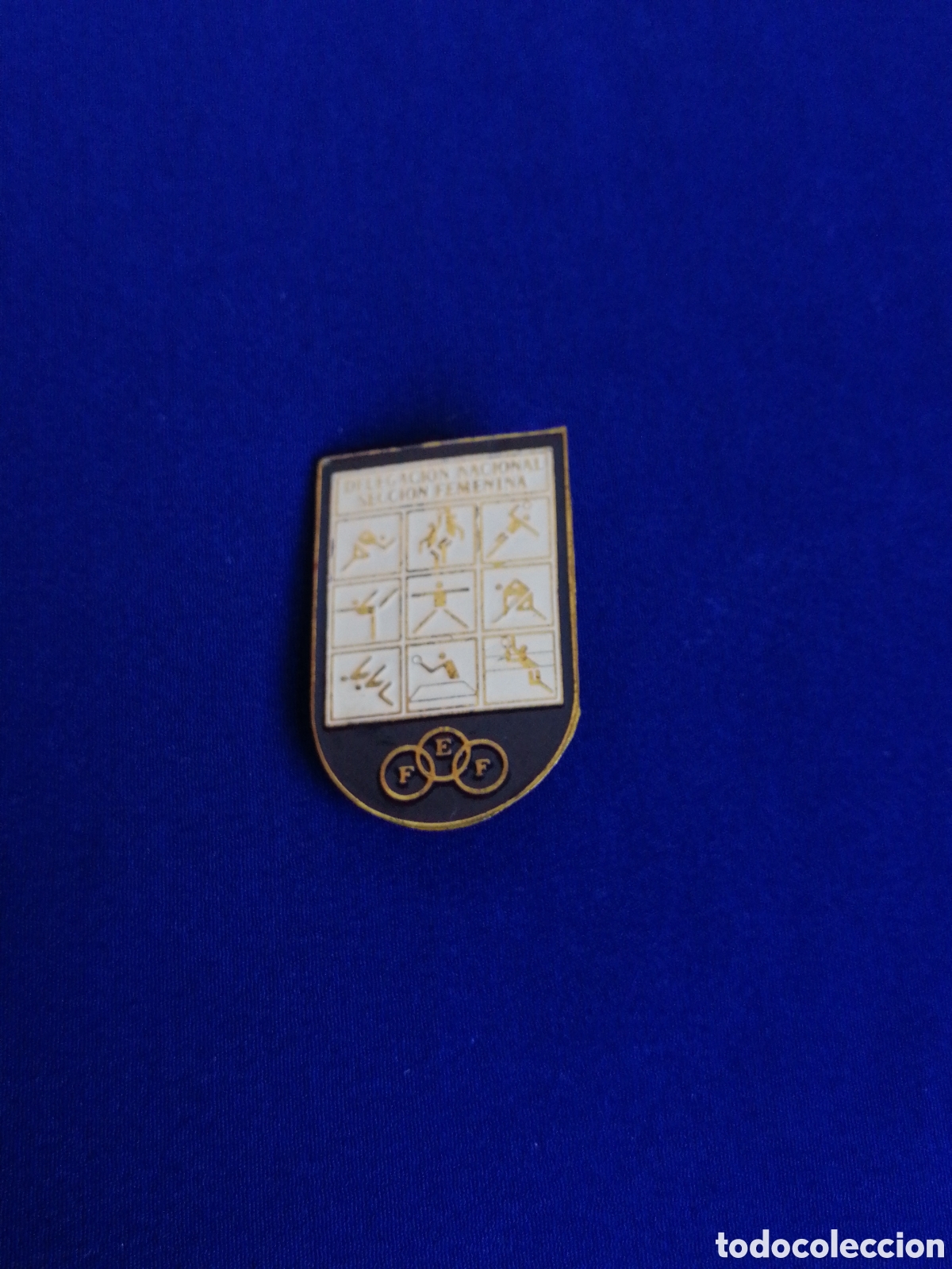 Sammelleidenschaft Sport: DELEGACI&Oacute;N NACIONAL SECCI&Oacute;N FEMENINA &Eacute;POCA FRANQUISTA INSIGNIA DE ALFILER ANTIGUA