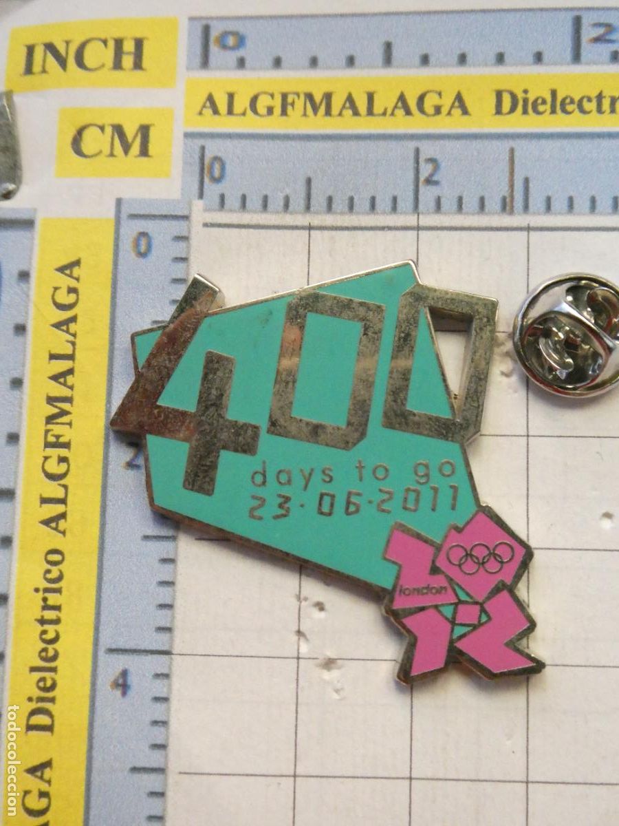 Collectionnisme sportif: PIN DE DEPORTES. JUEGOS OL&Iacute;MPICOS OLIMPIADAS LONDRES 2012. 400 D&Iacute;AS 23 JUNIO 2011