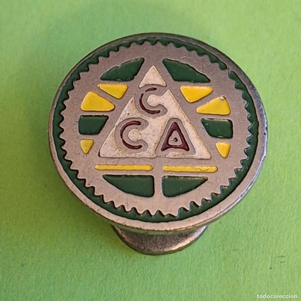 Coleccionismo deportivo: CCA C.C.A. CLUB CICLISTA CICLISMO ? DESCONOCIDA - ANTIGUA INSIGNIA OJAL - PIN