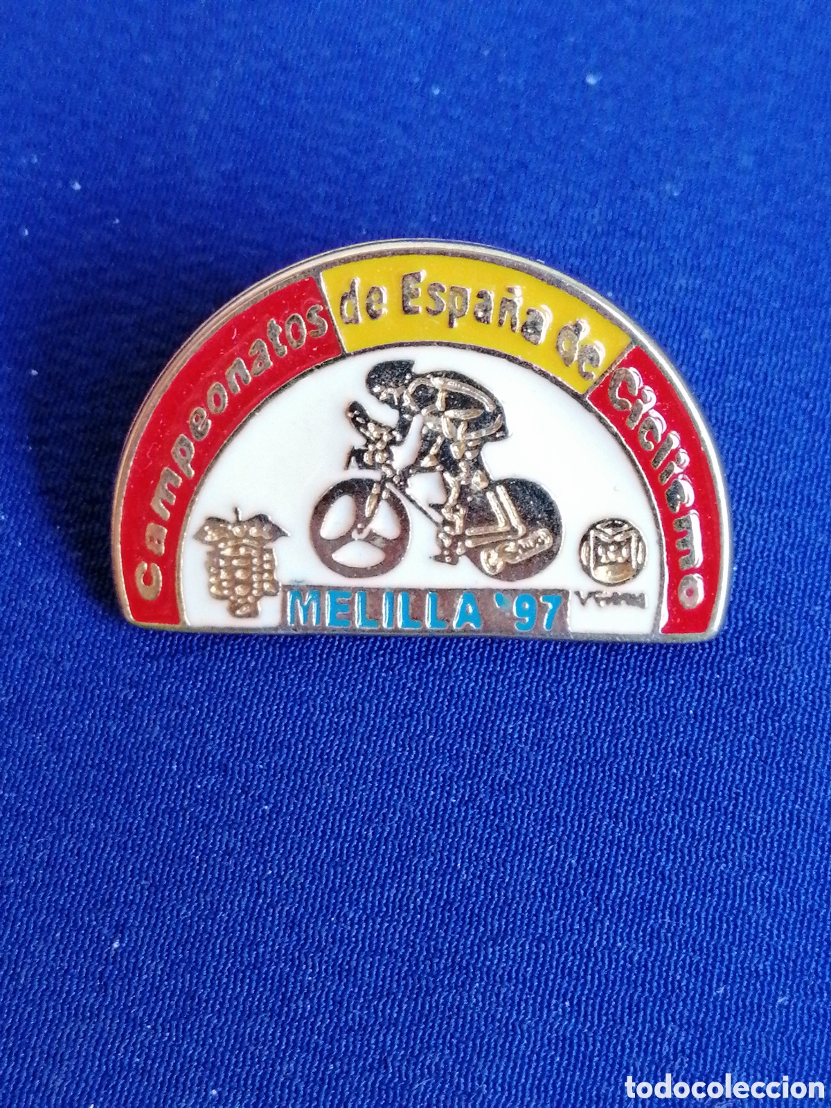 Coleccionismo deportivo: CAMPEONATO DE ESPA&Ntilde;A DE CICLISMO MELILLA 97 PIN