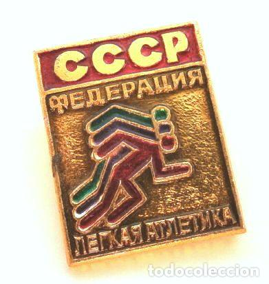 Sports collectibles: Campeonato ATLETISMO - INSIGNIA ALFILER, antigua UNION SOVIETICA - PIN CCCP URSS RUSIA