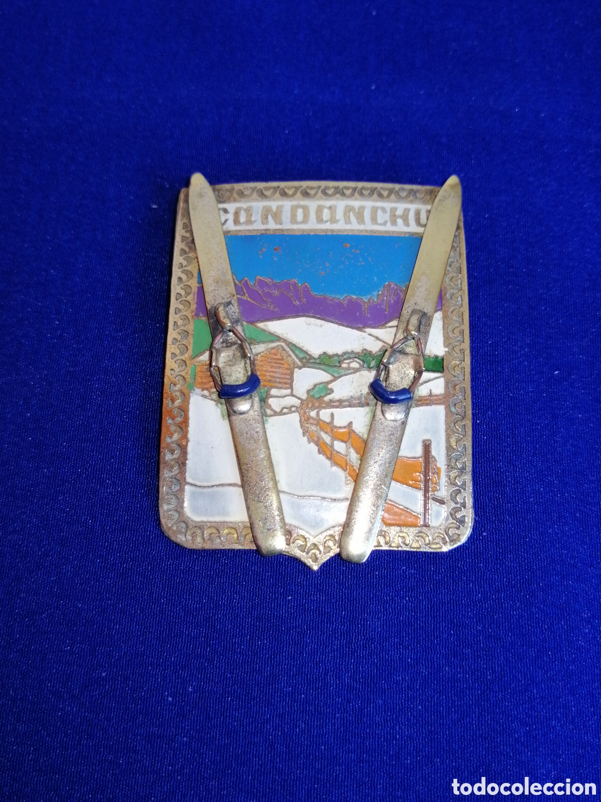 Sports collectibles: CANDANCHU PISTA DE ESQU&Iacute; - GRAN TAMA&Ntilde;O INSIGNIA DE ALFILER ANTIGUA