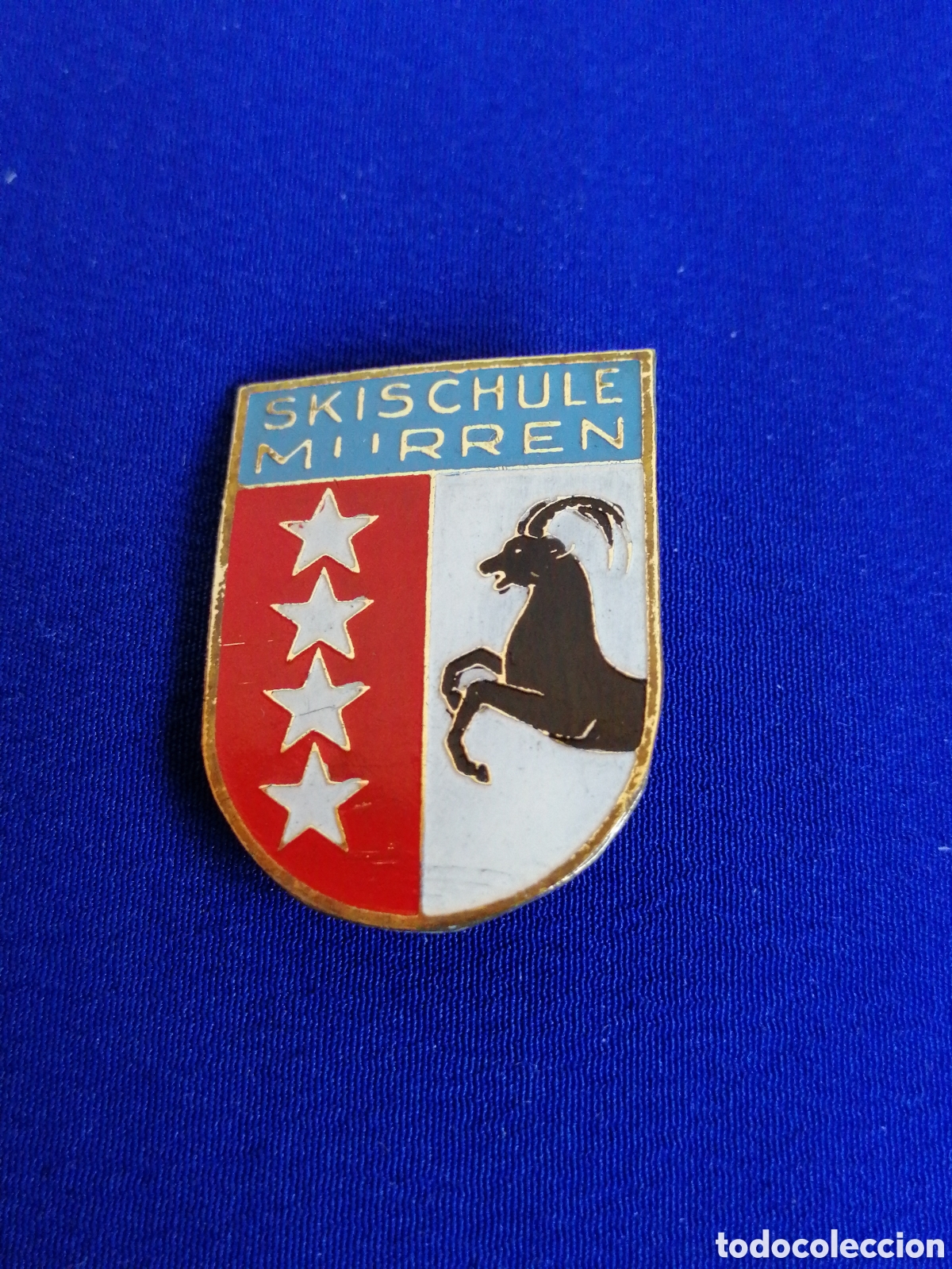 Sports collectibles: ESCUELA DE ESQU&Iacute; M&Uuml;RREN - SUIZA INSIGNIA DE ALFILER ANTIGUA