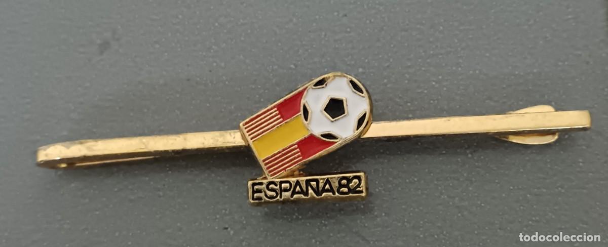 Coleccionismo deportivo: ALFILER CORBATA MUNDIAL F&Uacute;TBOL ESPA&Ntilde;A'82 6 CM. LARGO