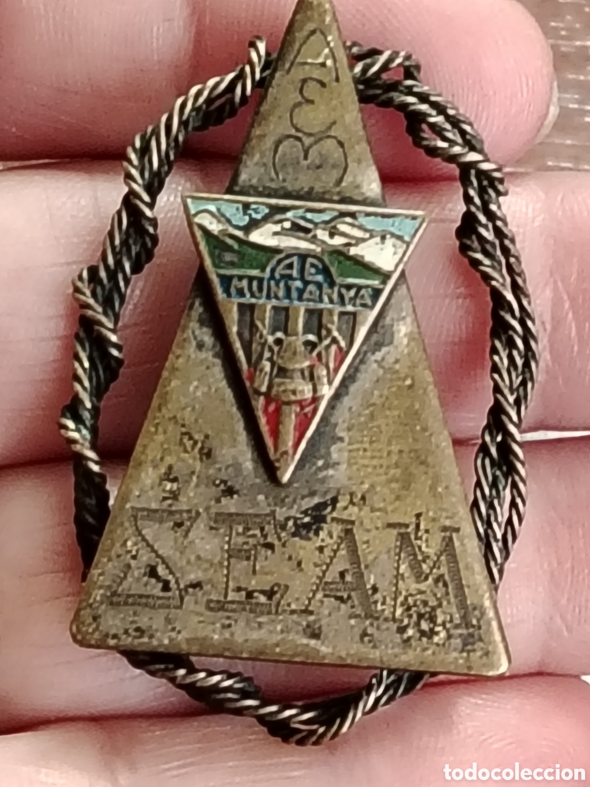 Coleccionismo deportivo: Extra&ntilde;a insignia de monta&ntilde;ismo A.E. Montanya