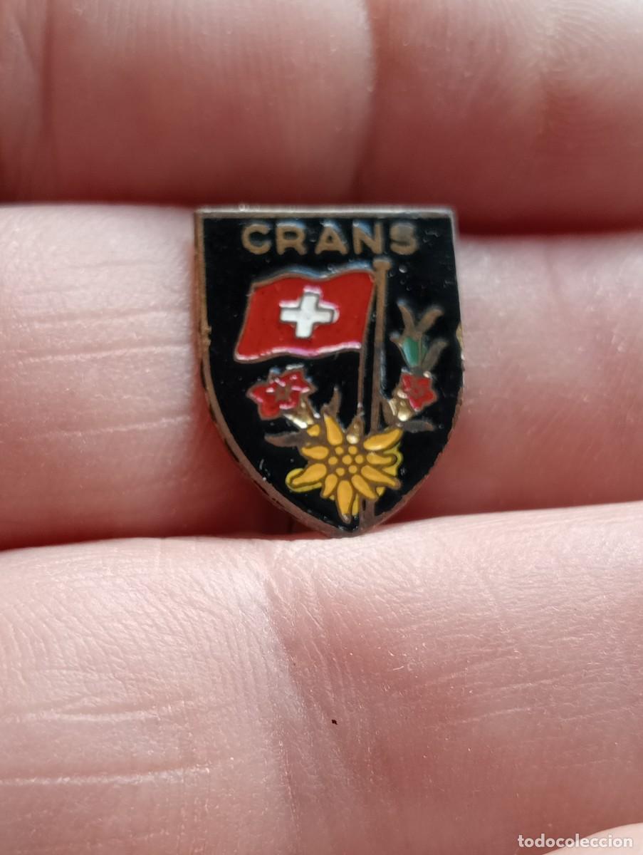 Coleccionismo deportivo: INSIGNIA MONTA&Ntilde;A ESQUI ALPINISMO MONTA&Ntilde;ISMO CRANS SUIZA EDELWEISS PINS ALFILER SKY