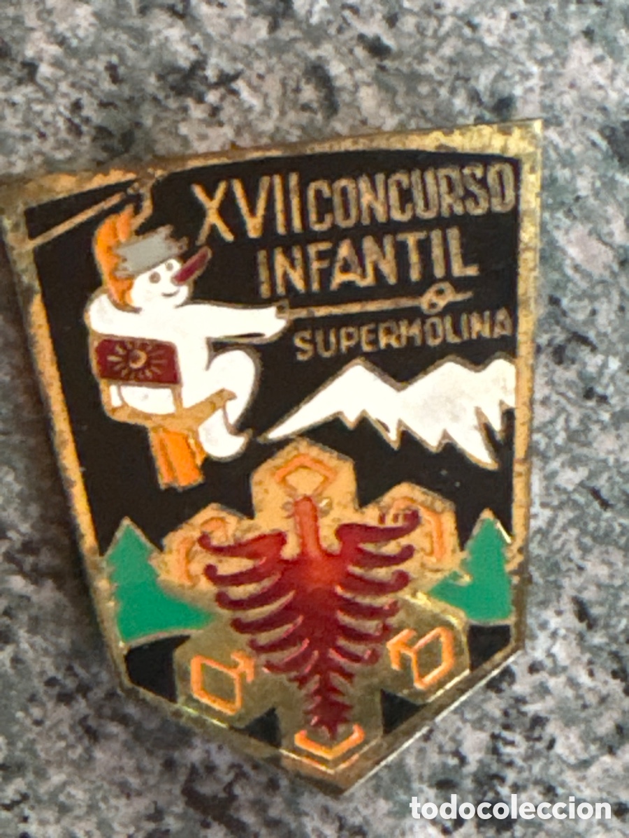 Coleccionismo deportivo: aguja - pin insignia SUPER MOLINA XVII CONCURSO INFANTIL - ESQUI NIEVE Supermolina