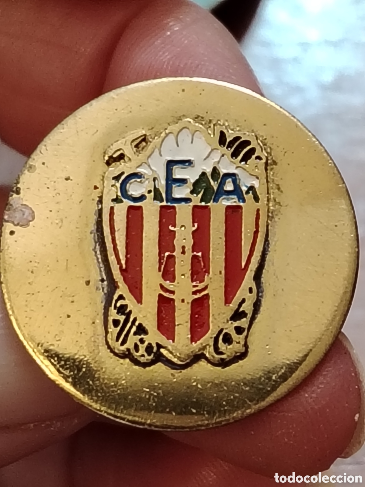 Coleccionismo deportivo: Insignia antigua de monta&ntilde;a CEA