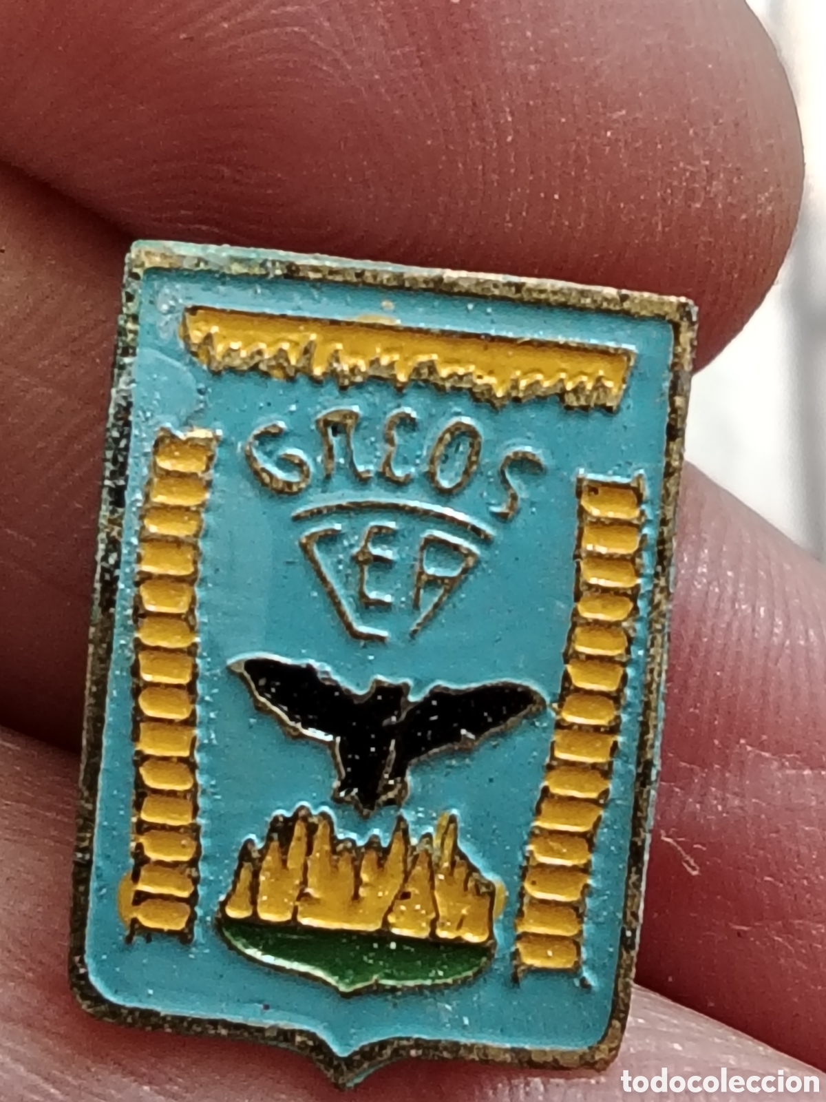 Coleccionismo deportivo: Insignia antigua de Espeleologia