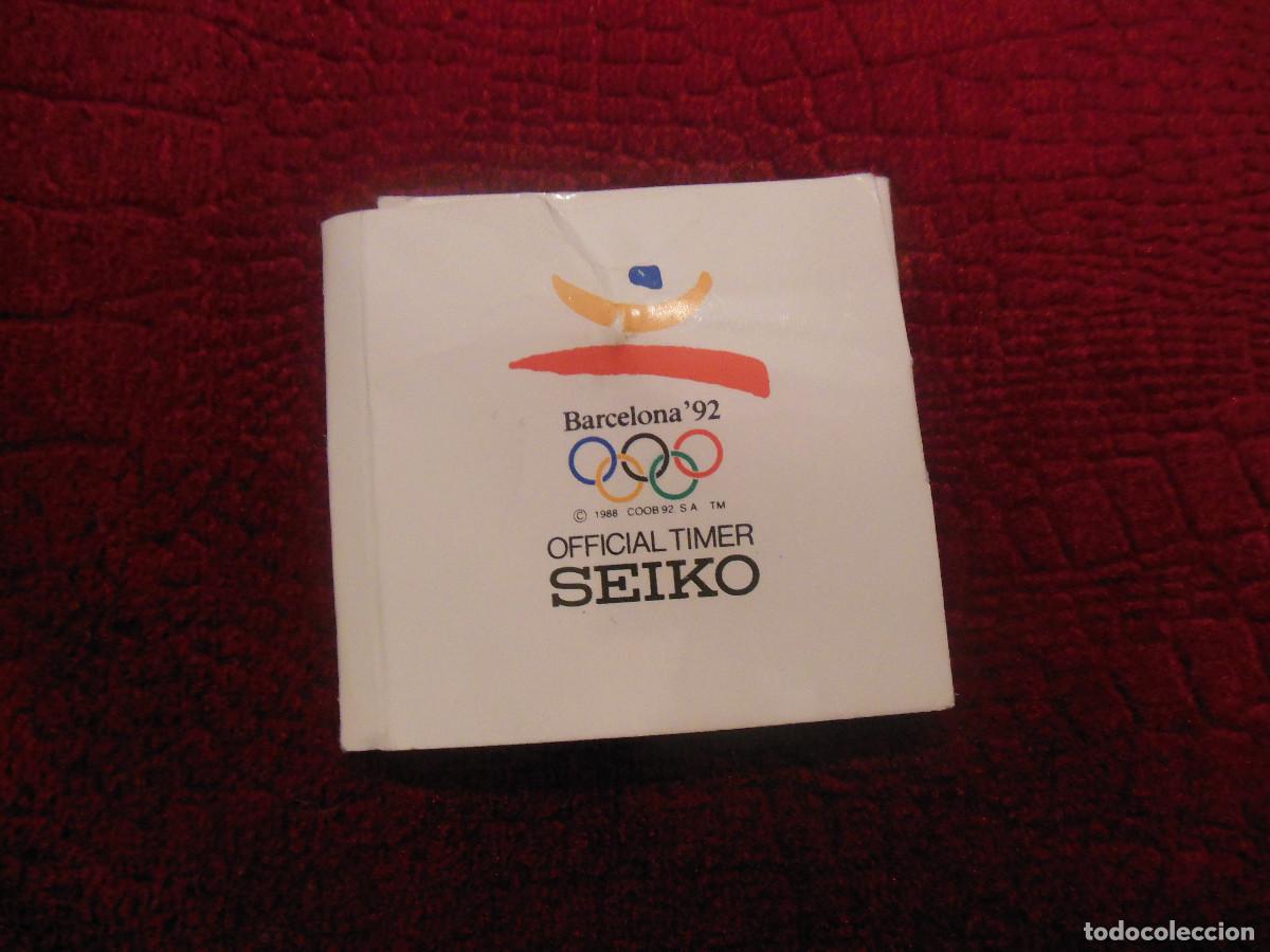 Coleccionismo deportivo: PIN BARCELONA 92 CON FUNDA SEIKO OFICIAL TIMER RELOJES DE CUARZO OLIMPIADAS DEPORTES