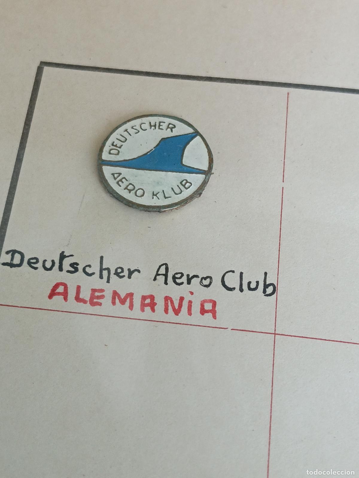 Coleccionismo deportivo: Antiguo pin deutscher aero klub antigua rara insignia federaci&oacute;n deportes aereos Alemania a&ntilde;os 50