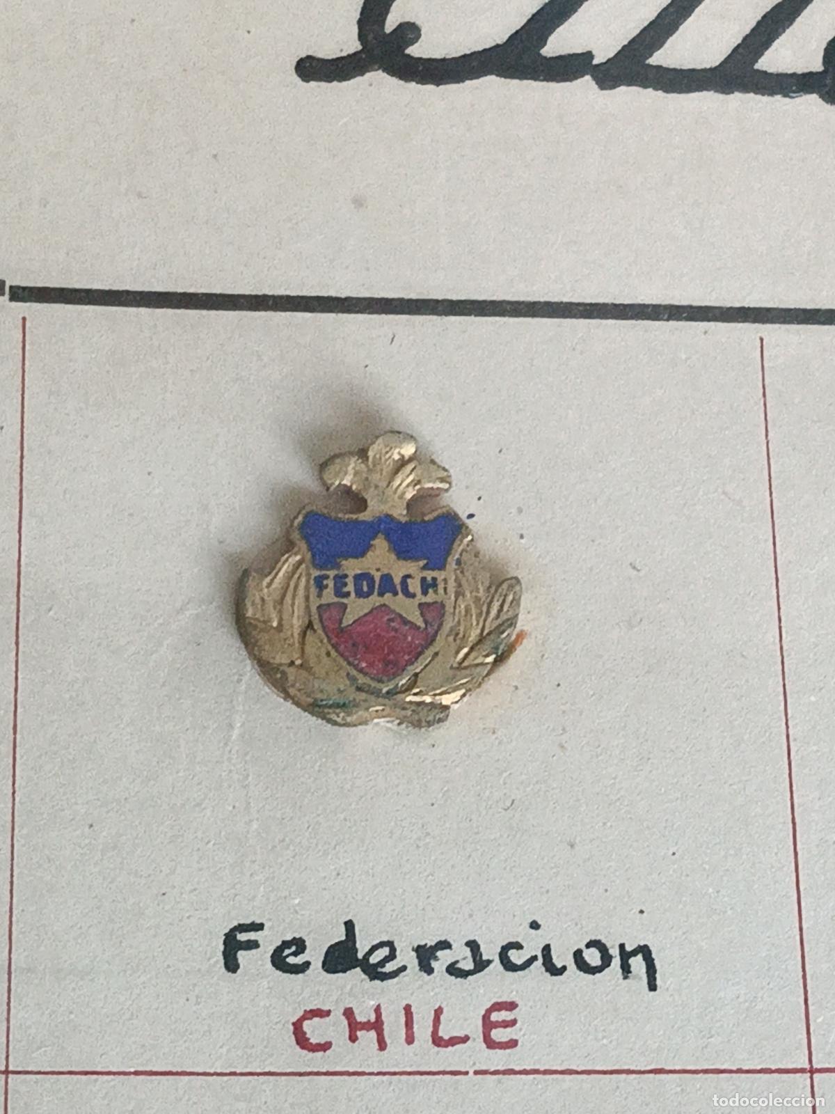 Coleccionismo deportivo: Antiguo pin federaci&oacute;n deportes atl&eacute;tica chile (fedachi) insignia muy rara colecci&oacute;n a&ntilde;os 1950/60