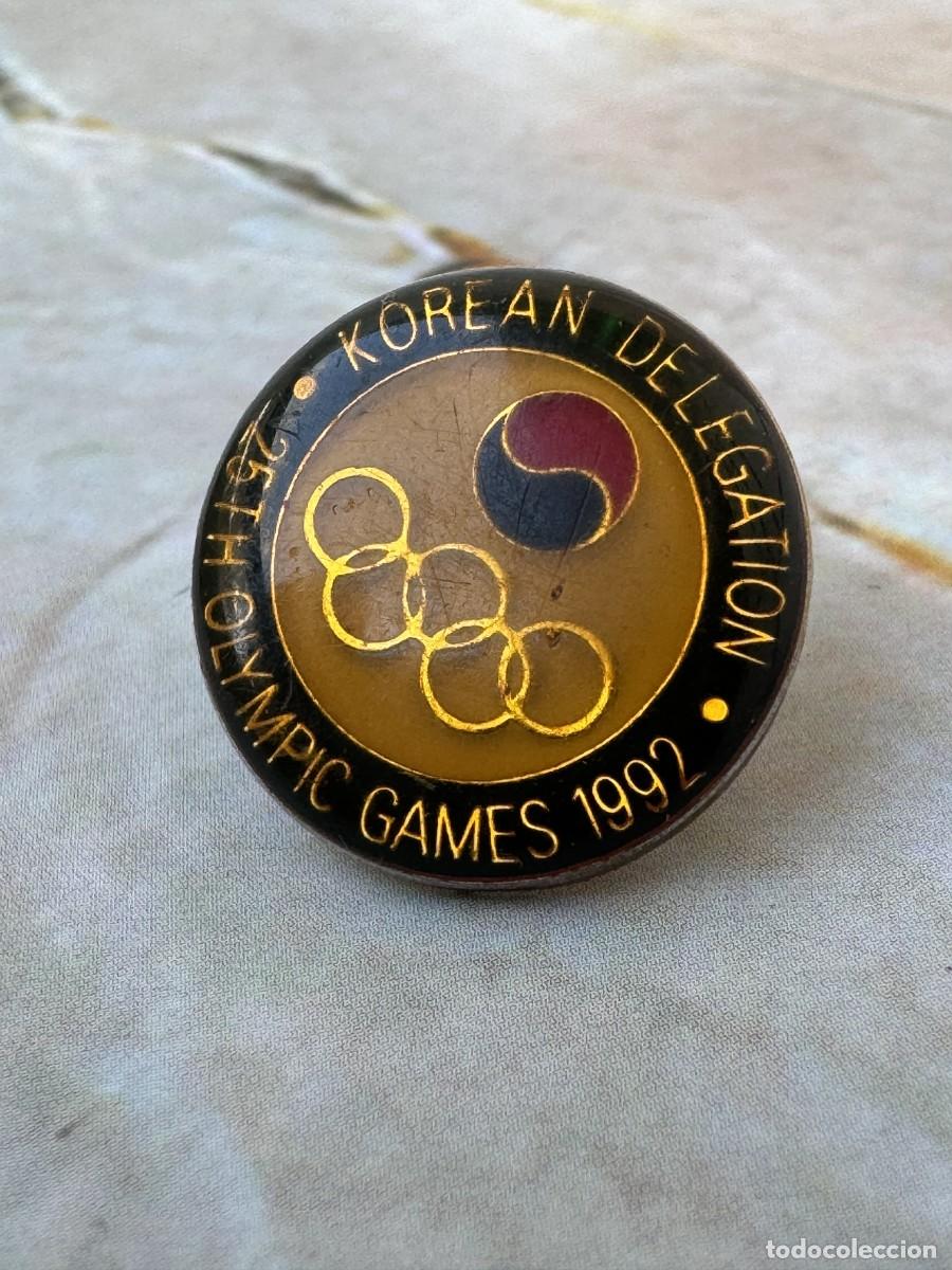 Coleccionismo deportivo: Pin Juegos Ol&iacute;mpicos Barcelona 1992 &ndash; Delegaci&oacute;n de Corea, Vintage