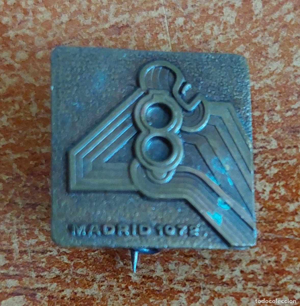 Coleccionismo deportivo: Insignia aguja Campeonato de Europa Foso Olimpico Madrid 1972