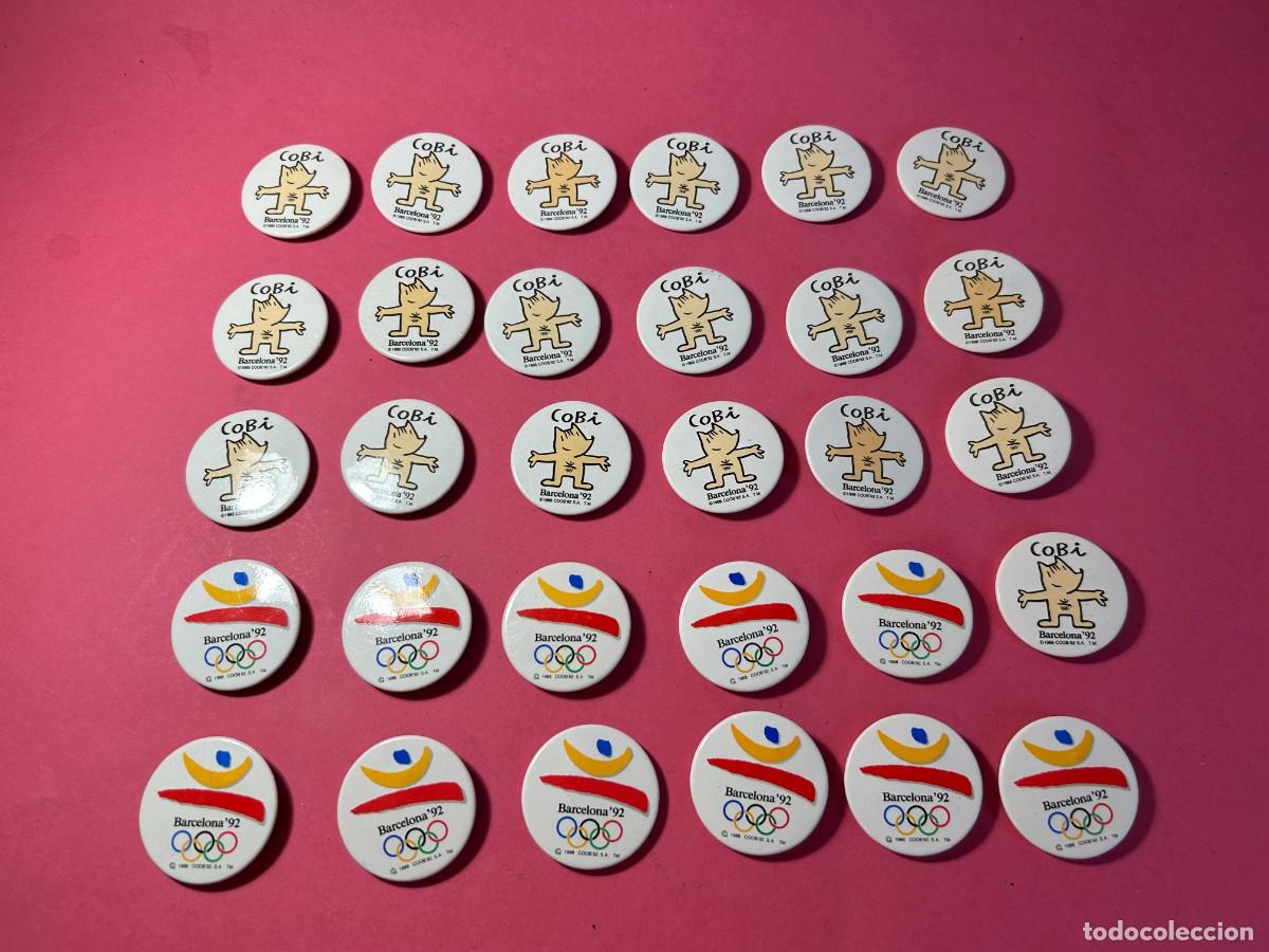 Coleccionismo deportivo: LOTE CHAPAS PINS BARCELONA 92 COBI