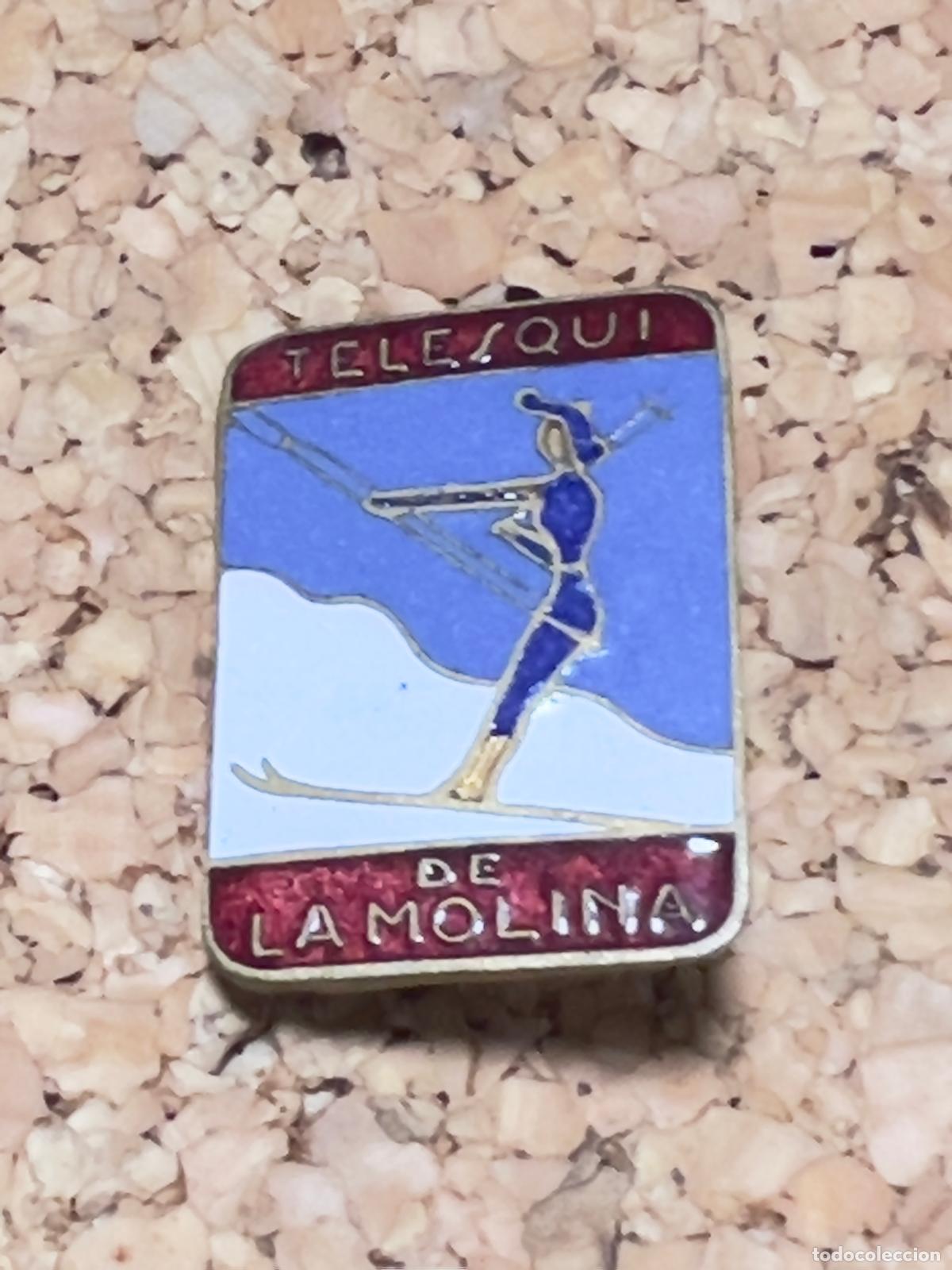 Coleccionismo deportivo: Insignia aguja deporte invierno esqu&iacute; alpino excursi&oacute;n TELESQU&Iacute; LA MOLINA