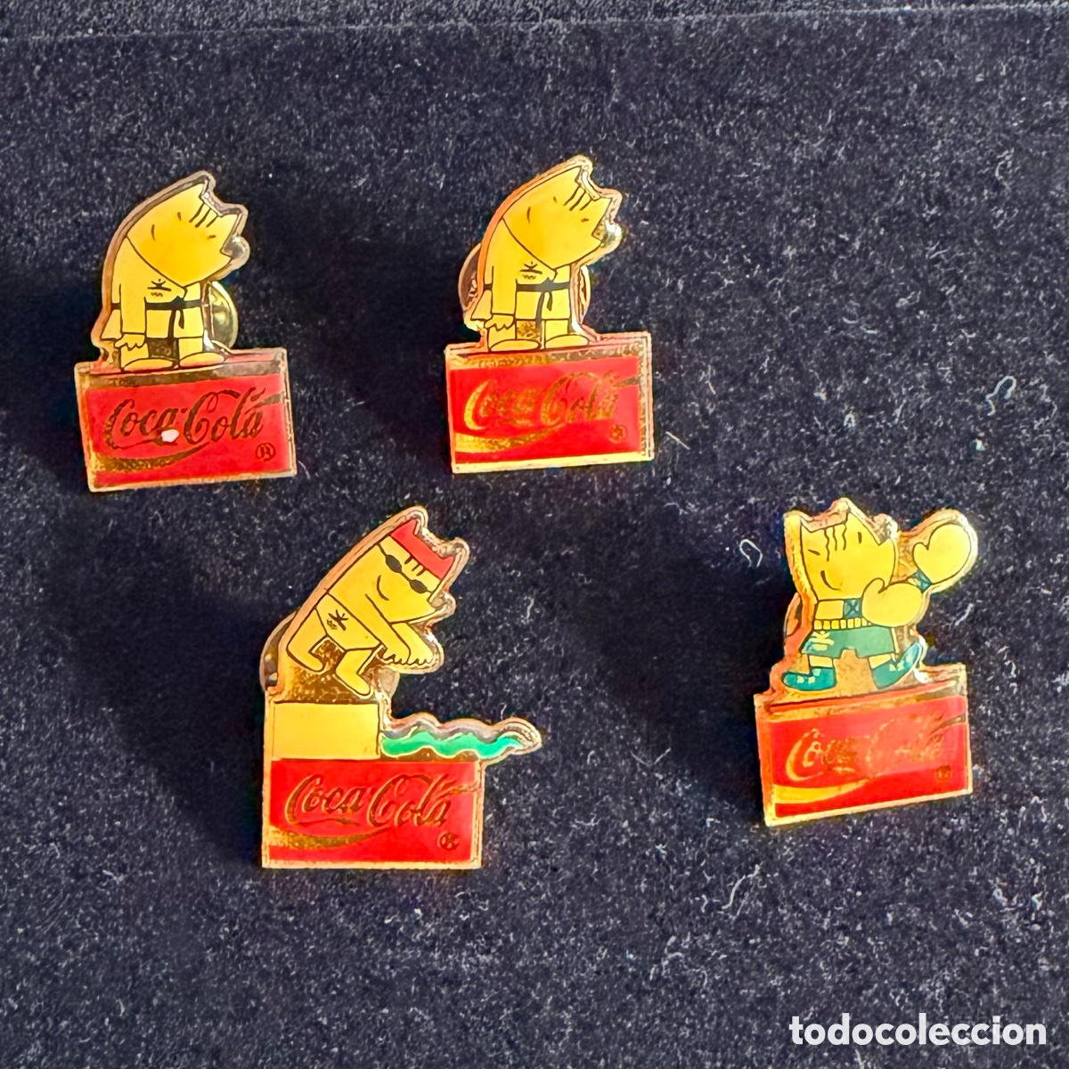 Coleccionismo deportivo: Lote 4 Pins Coca-Cola Cobi Barcelona 92 Deportes