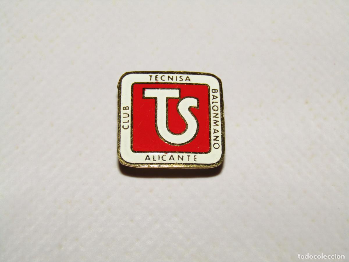 Coleccionismo deportivo: Antigua Insignia para Ojal del Equipo del Club de Balonmano TECNISA de Alicante - A&ntilde;os 1970s.