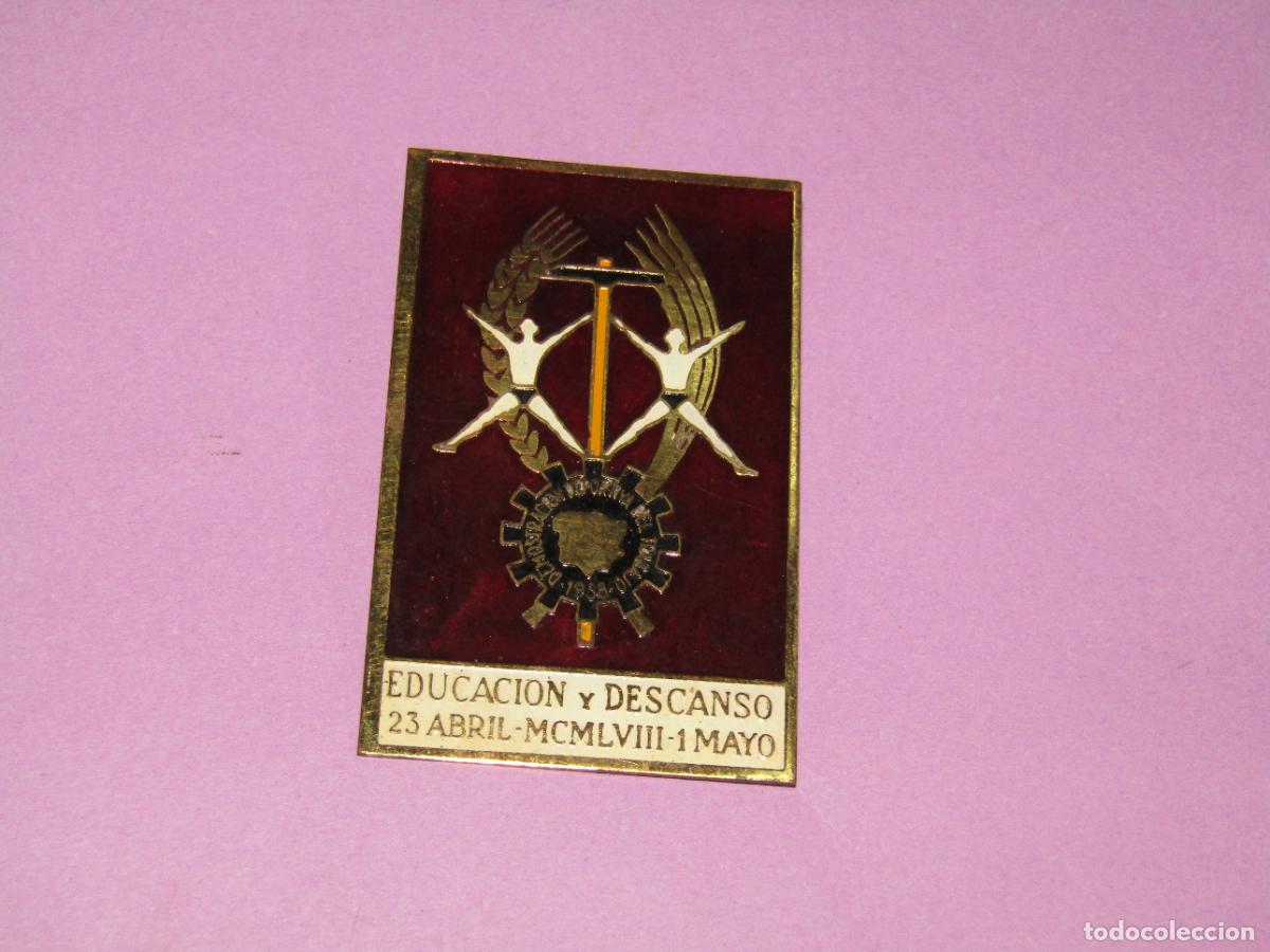 Coleccionismo deportivo: Antigua Placa Imperdible Demostraci&oacute;n Deportiva del Trabajo 1&ordm; Mayo EDUCACI&Oacute;N y DESCANSO - A&ntilde;o 1958