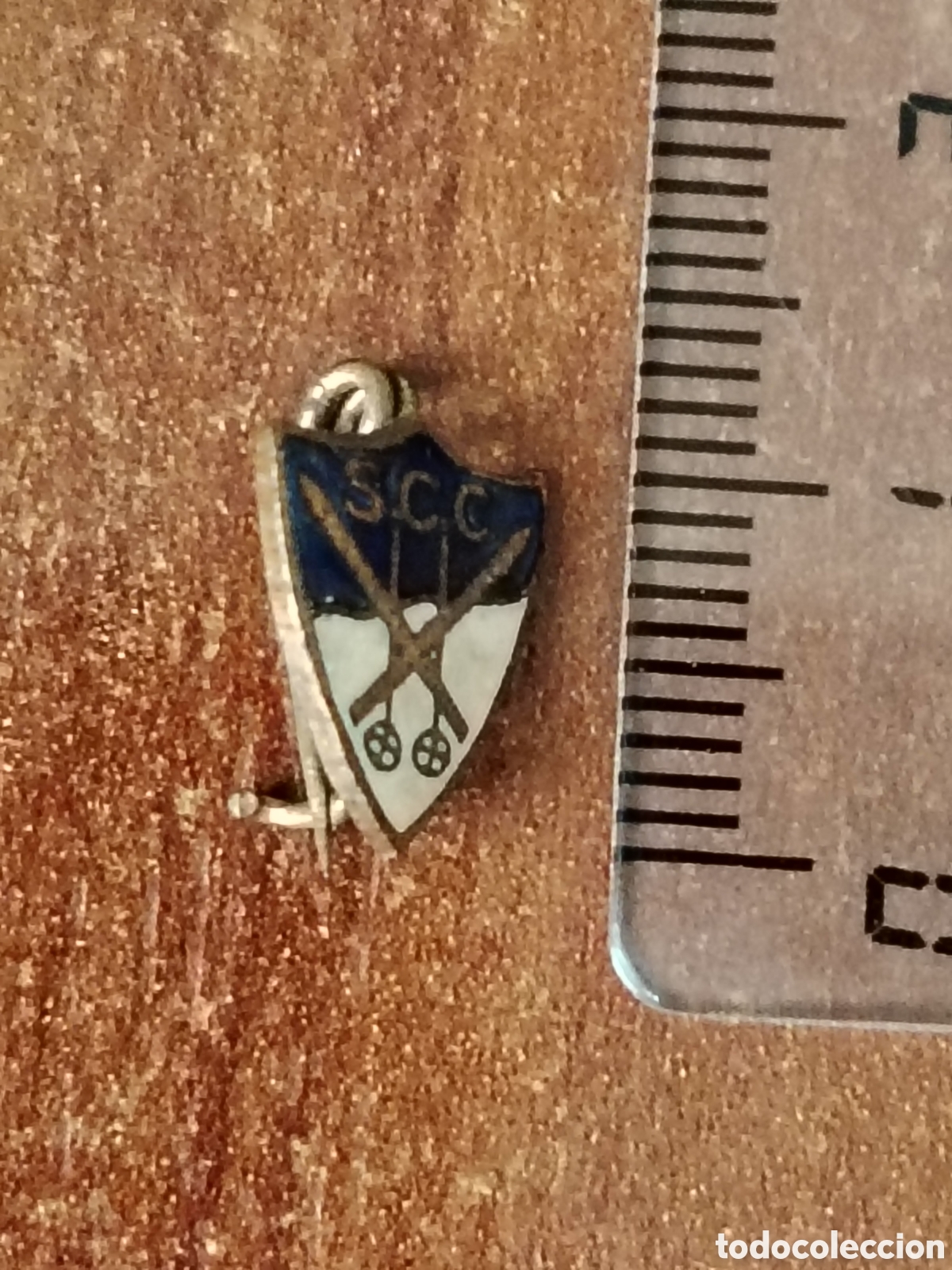 Coleccionismo deportivo: Insignia antigua esmaltada de esqui SCC - Foto 2
