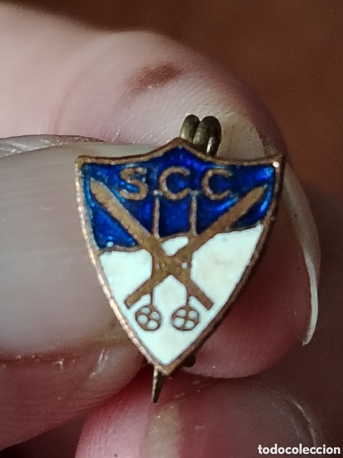 Coleccionismo deportivo: Insignia antigua esmaltada de esqui SCC