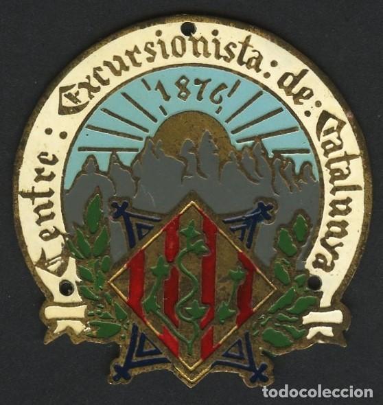 Coleccionismo deportivo: INSIGNIA, PLACA ANTIGUA, CENTRE EXCURSIONISTA CATALUNYA, 1876