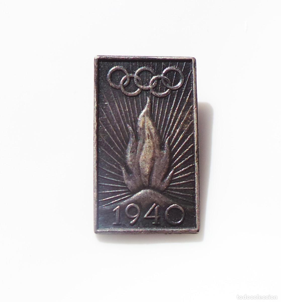Coleccionismo deportivo: INSIGNIA ORIGINAL JUEGOS OL&Iacute;MPICOS EN HELSINKI 1940.