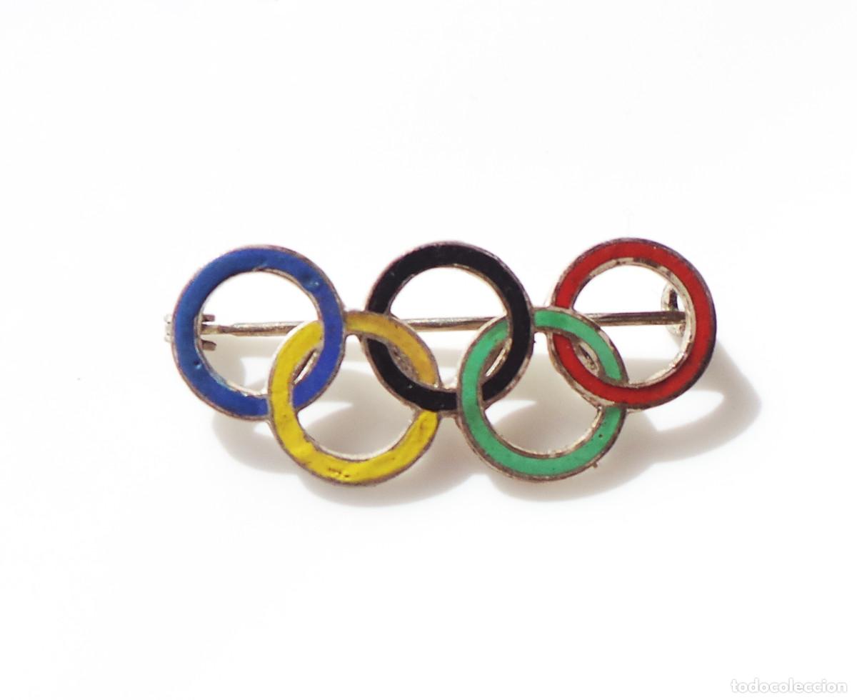 Coleccionismo deportivo: PIN O BROCHE CON LOS ANILLOS OL&Iacute;MPICOS DE LOS JUEGOS OL&Iacute;MPICOS DE BERL&Iacute;N DE 1936.
