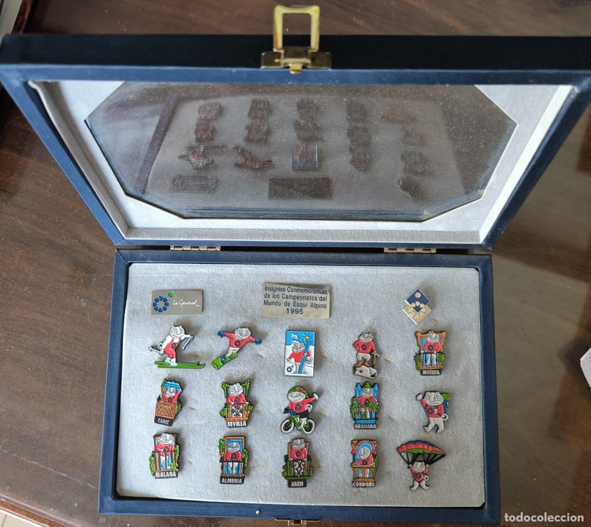 Coleccionismo deportivo: Estuche conmemorativo mundial esqui 1995
