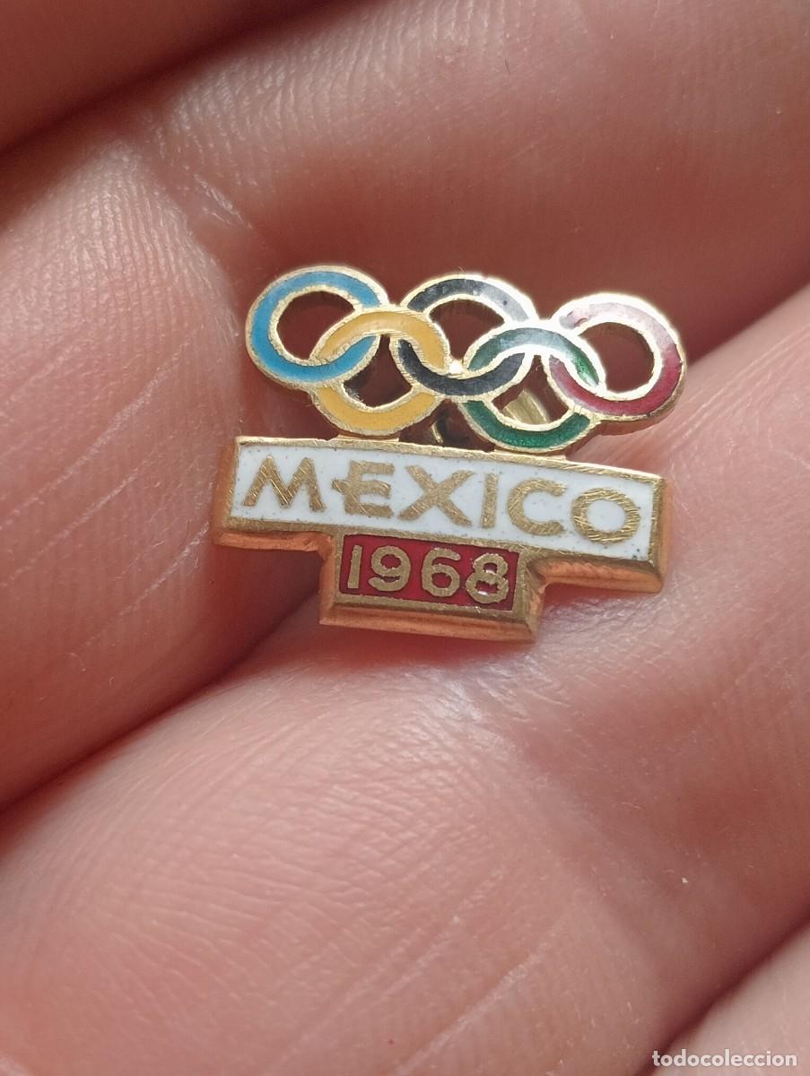 Coleccionismo deportivo: INSIGNIA ESMALTADA OLIMPIADAS 1968 M&Eacute;XICO, AROS OLIMPICOS, PINS OLIMPICA DEPORTE