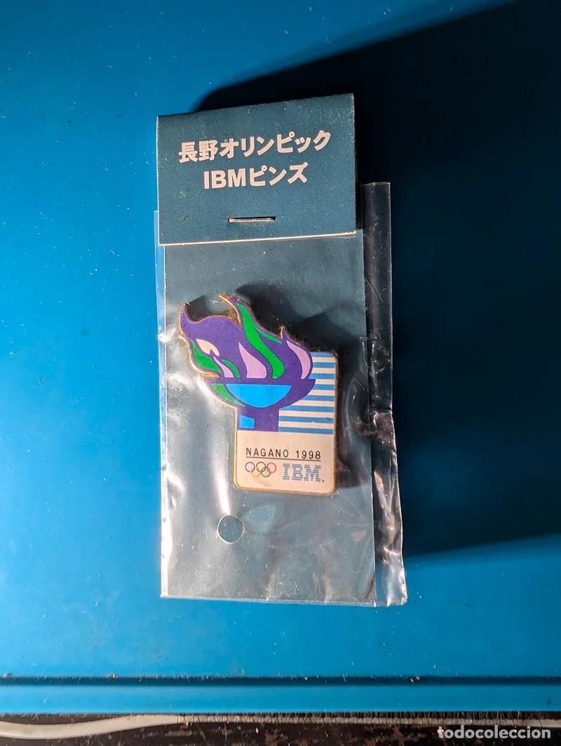 Coleccionismo deportivo: Pin IBM Nagano 1998 antorcha Juegos Ol&iacute;mpicos